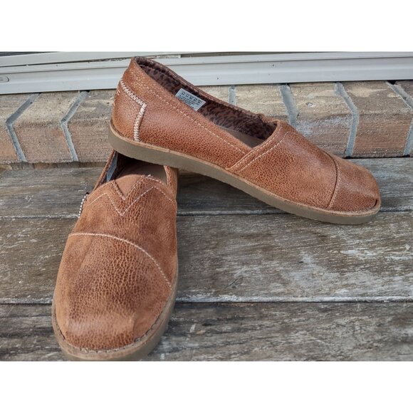 Bobs from Skechers Loafers Gypsy Chestnut Faux Suede Flats Slip On Size 8.5 - Picture 7 of 11